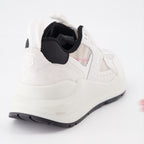 Sneaker Baskets en cuir et mesh Burberry Beige Femme