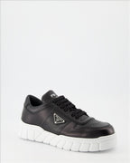 Sneaker Baskets en cuir Prada Schwarz Homme