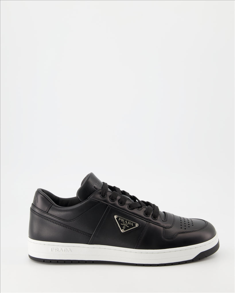 Sneaker Baskets en cuir Prada Schwarz Homme