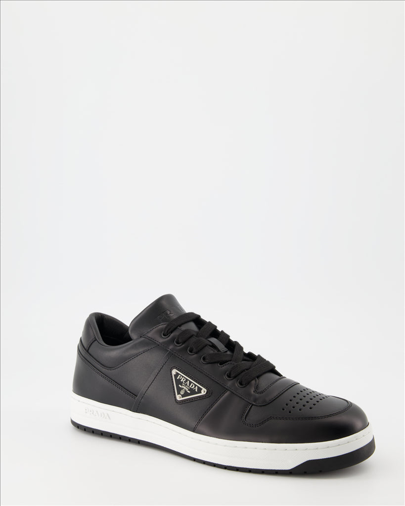 Sneaker Baskets en cuir Prada Schwarz Homme