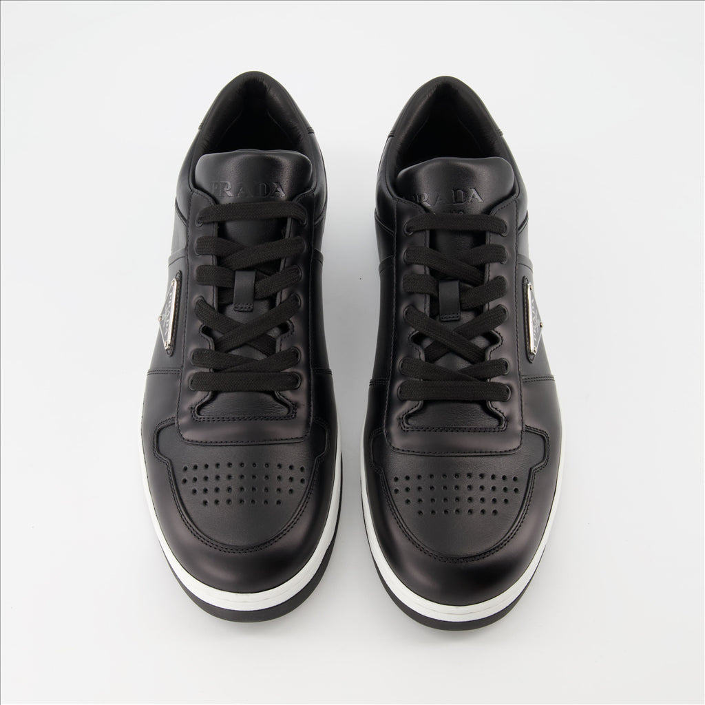 Sneaker Baskets en cuir Prada Schwarz Homme