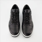 Sneaker Baskets en cuir Prada Schwarz Homme