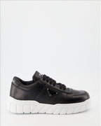 Sneaker Baskets en cuir Prada Schwarz Homme