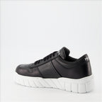 Sneaker Baskets en cuir Prada Schwarz Homme