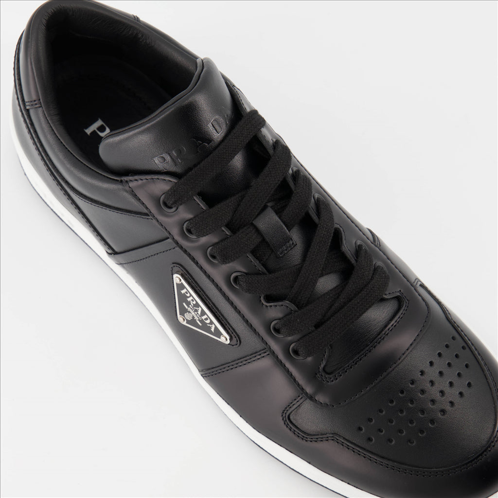 Sneaker Baskets en cuir Prada Schwarz Homme
