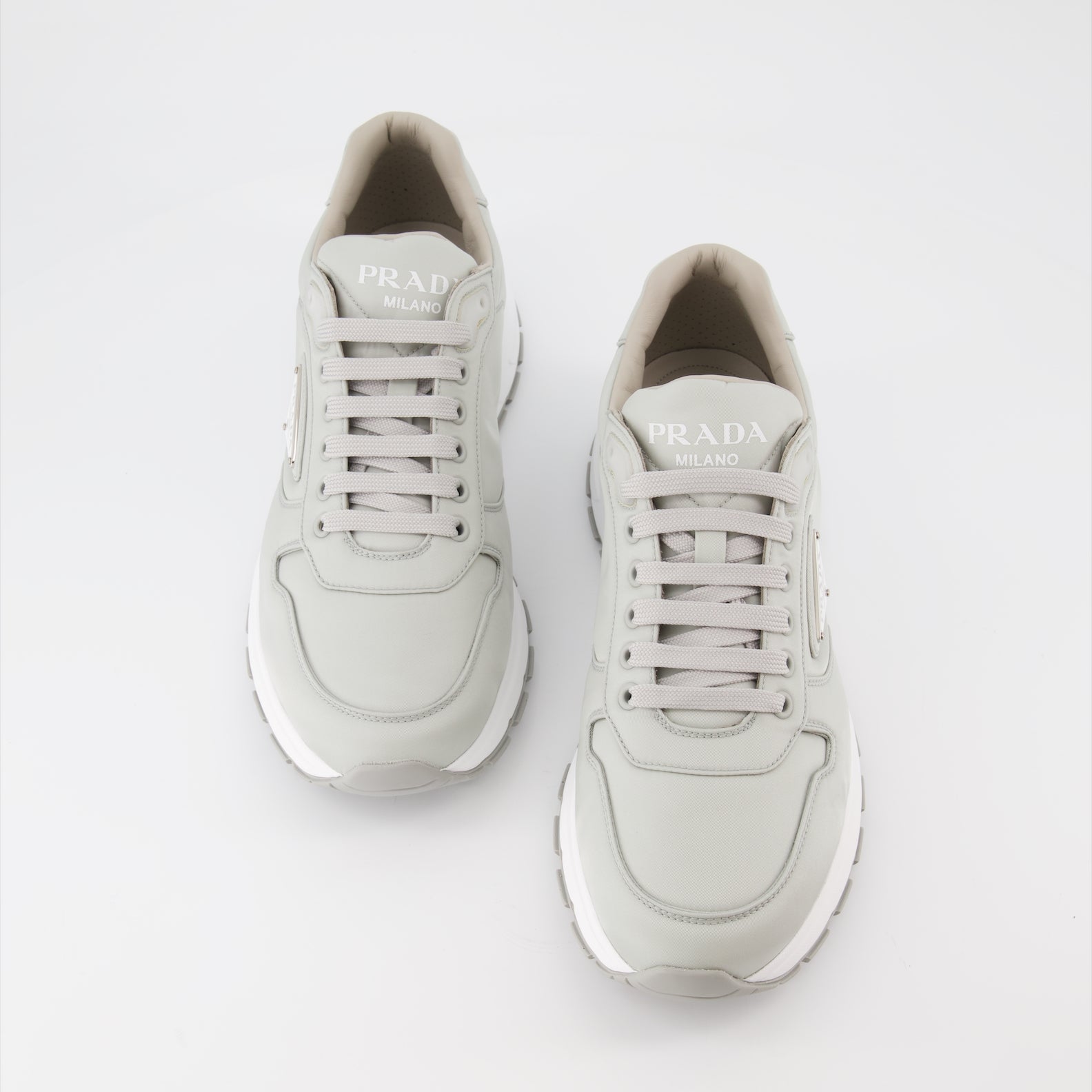 Sneaker Baskets en Re-Nylon Prada Grau Homme
