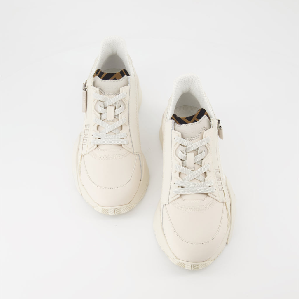 Tênis Baskets Fendi Flow Fendi Bege Femme