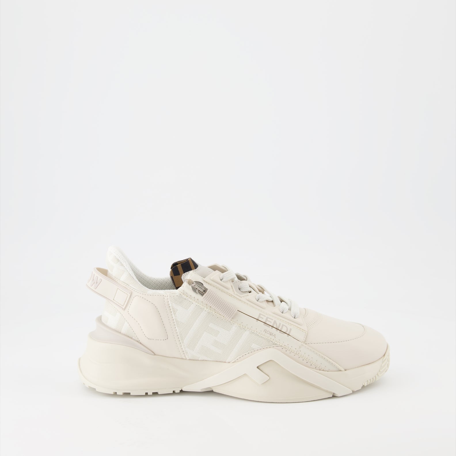 Tênis Baskets Fendi Flow Fendi Bege Femme