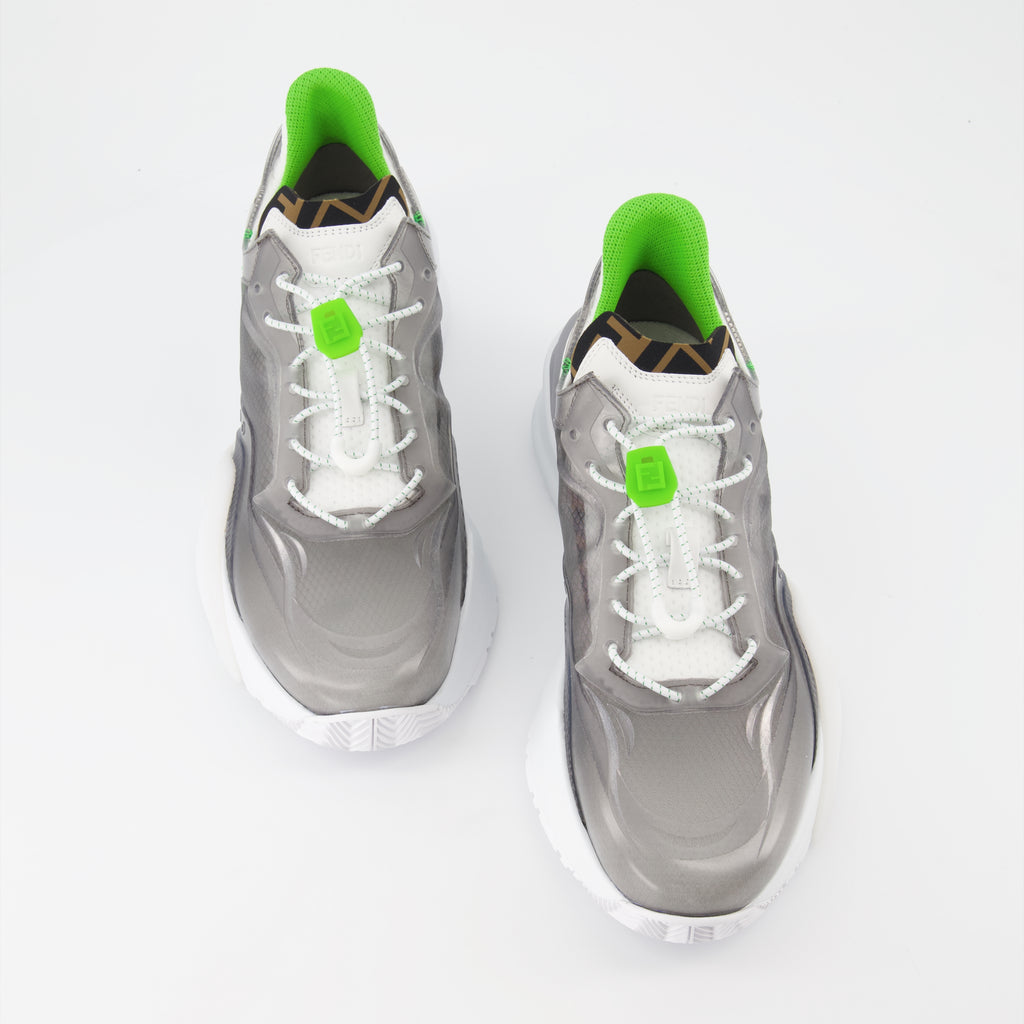 Baskets Fendi Flow en nylon gris