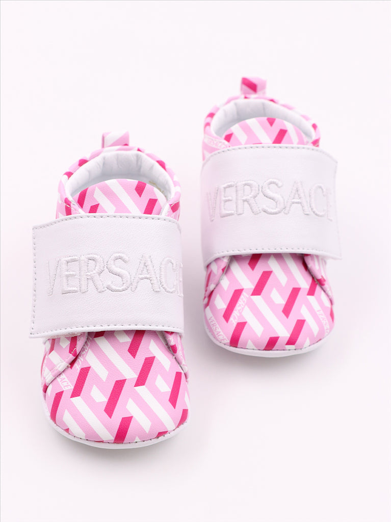 Chaussures Baskets La Greca Versace Rose Enfants