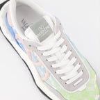 Sneaker Baskets Lacerunner en dentelle Valentino Garavani Gris Femme