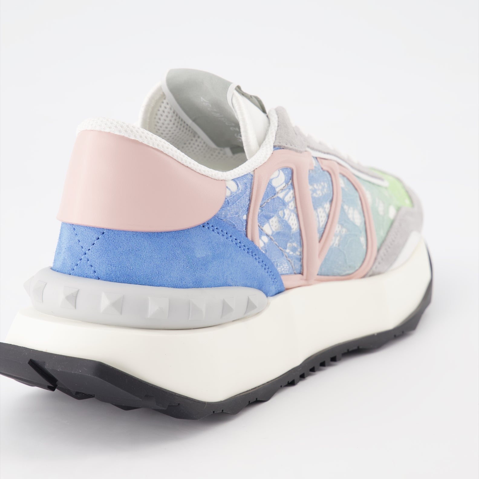 Sneaker Baskets Lacerunner en dentelle Valentino Garavani Grau Femme