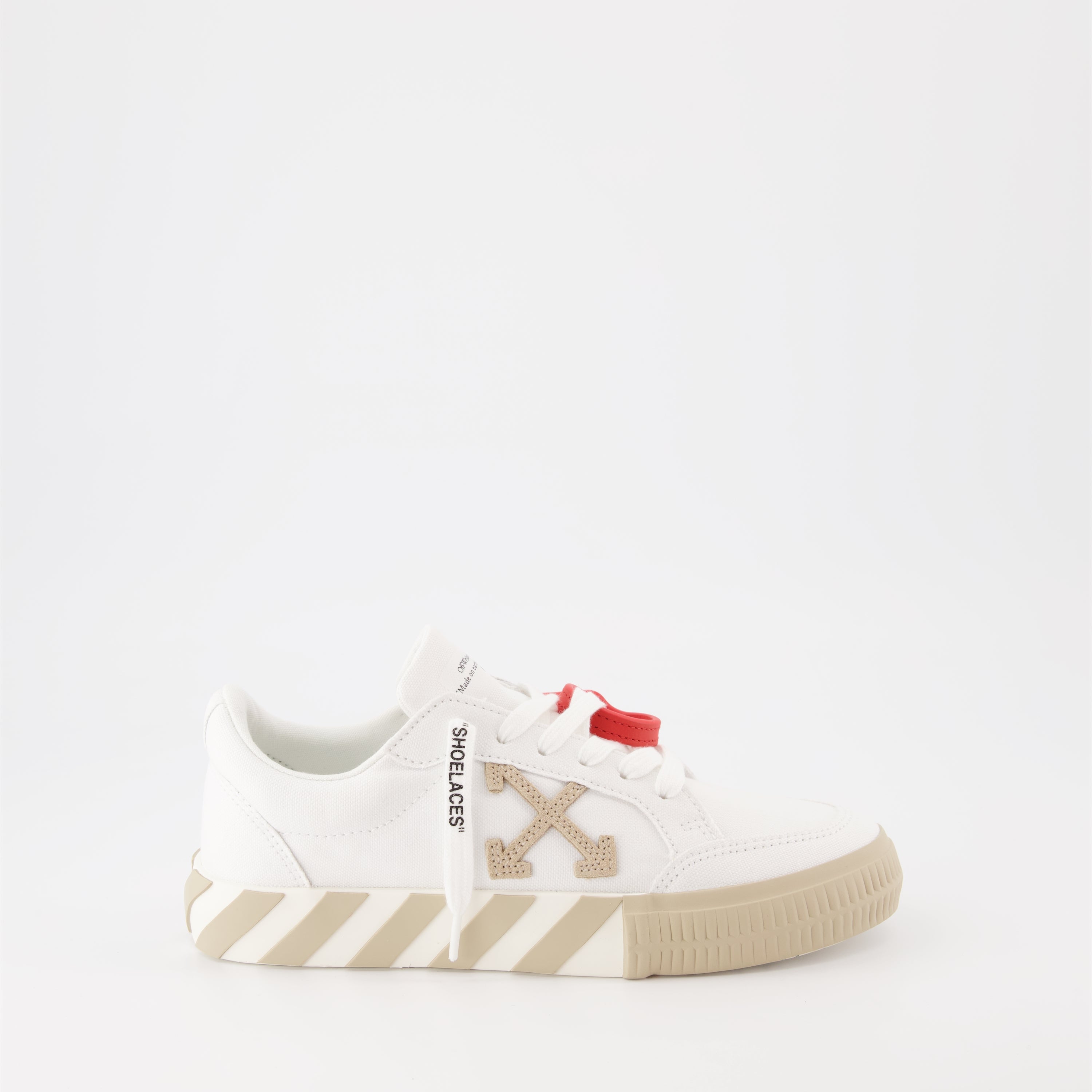 Baskets Low Vulcanized blanc beige