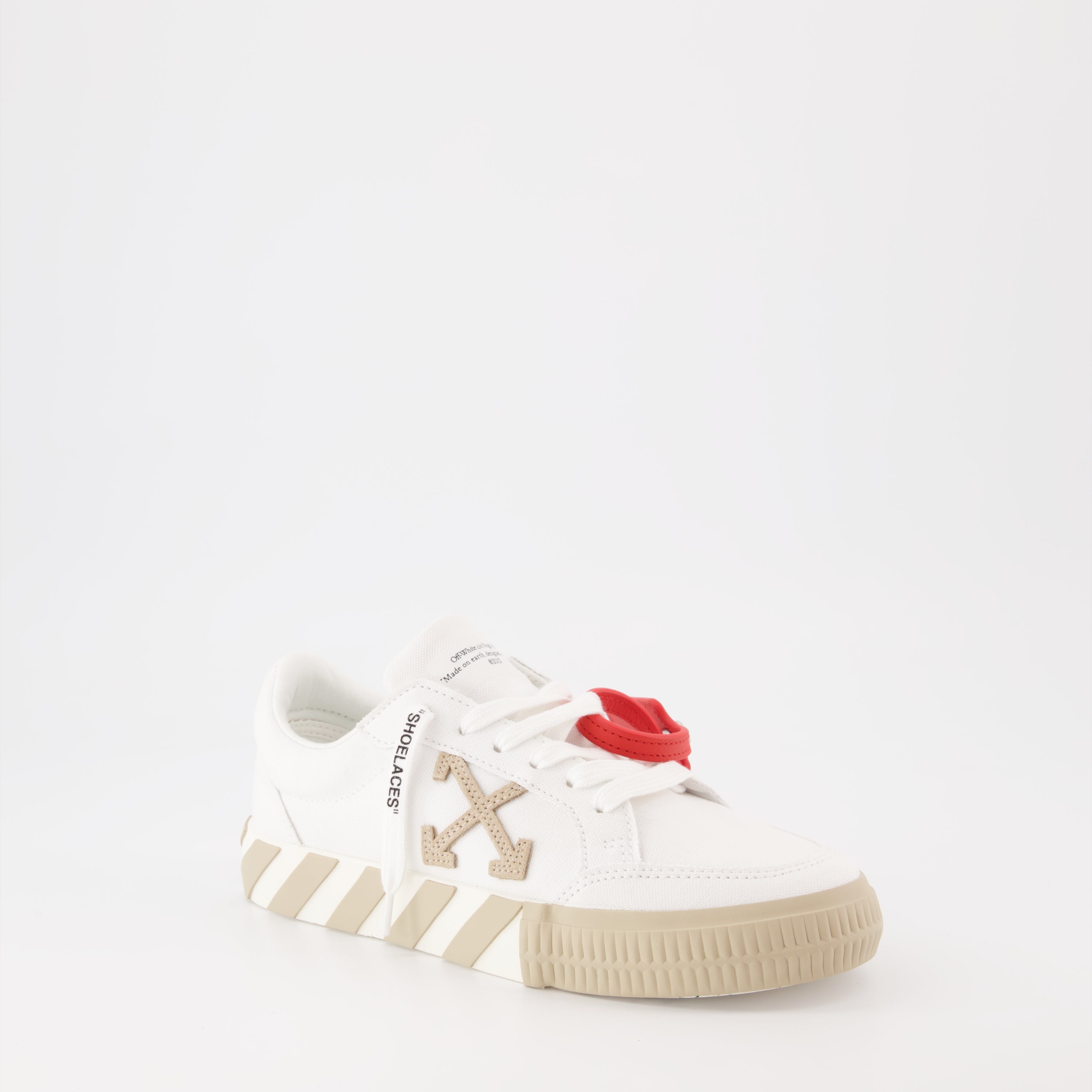 Baskets Low Vulcanized blanc beige