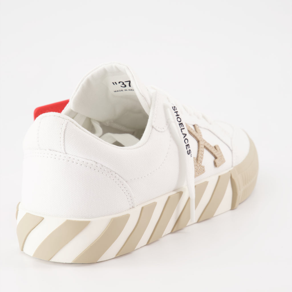 Baskets Low Vulcanized blanc beige