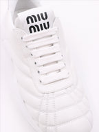 Baskets Baskets nappa Blanc Miu Miu Blanc Femme