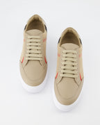 Sneaker Baskets à carreaux Burberry Beige Femme
