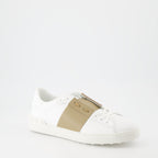 Baskets Open beige blanc