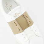 Baskets Open beige blanc