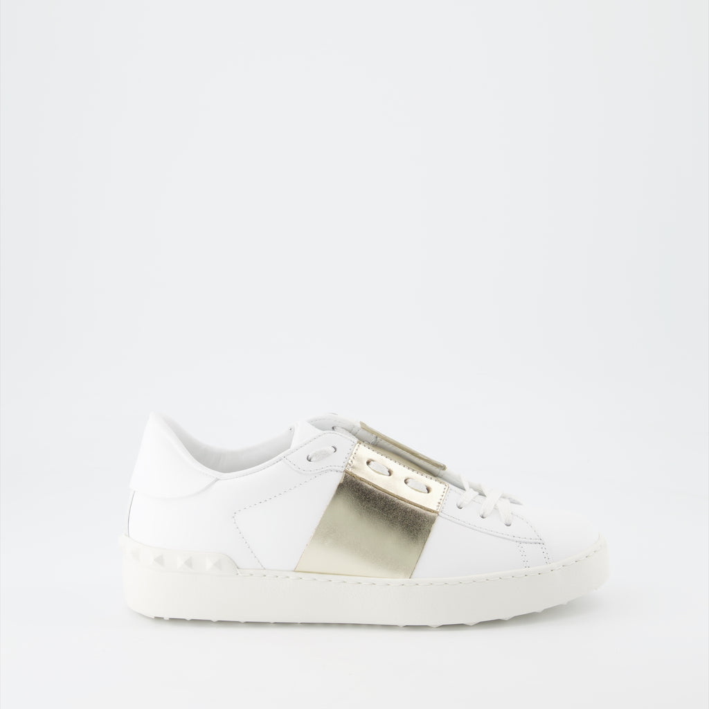 Sneaker Baskets Open Valentino Garavani Oro Femme