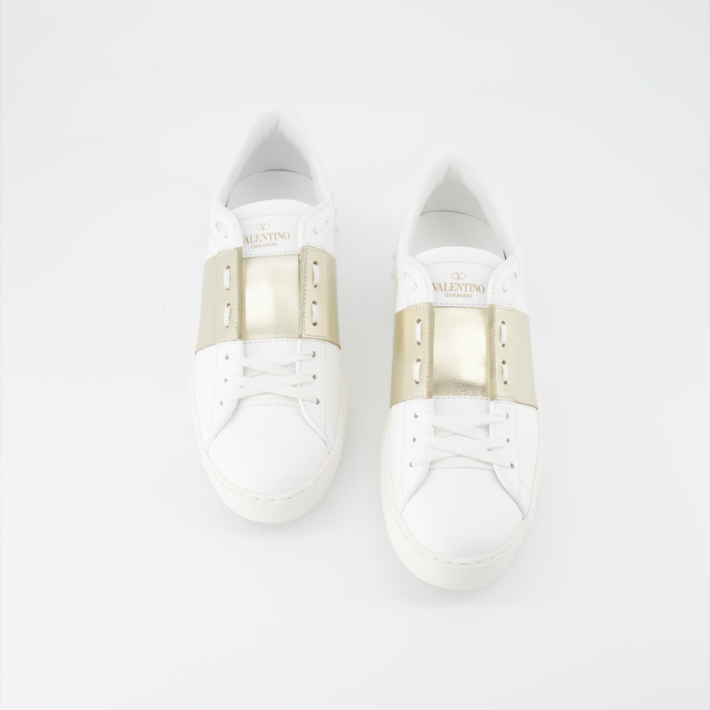 Sneaker Baskets Open Valentino Garavani Oro Femme