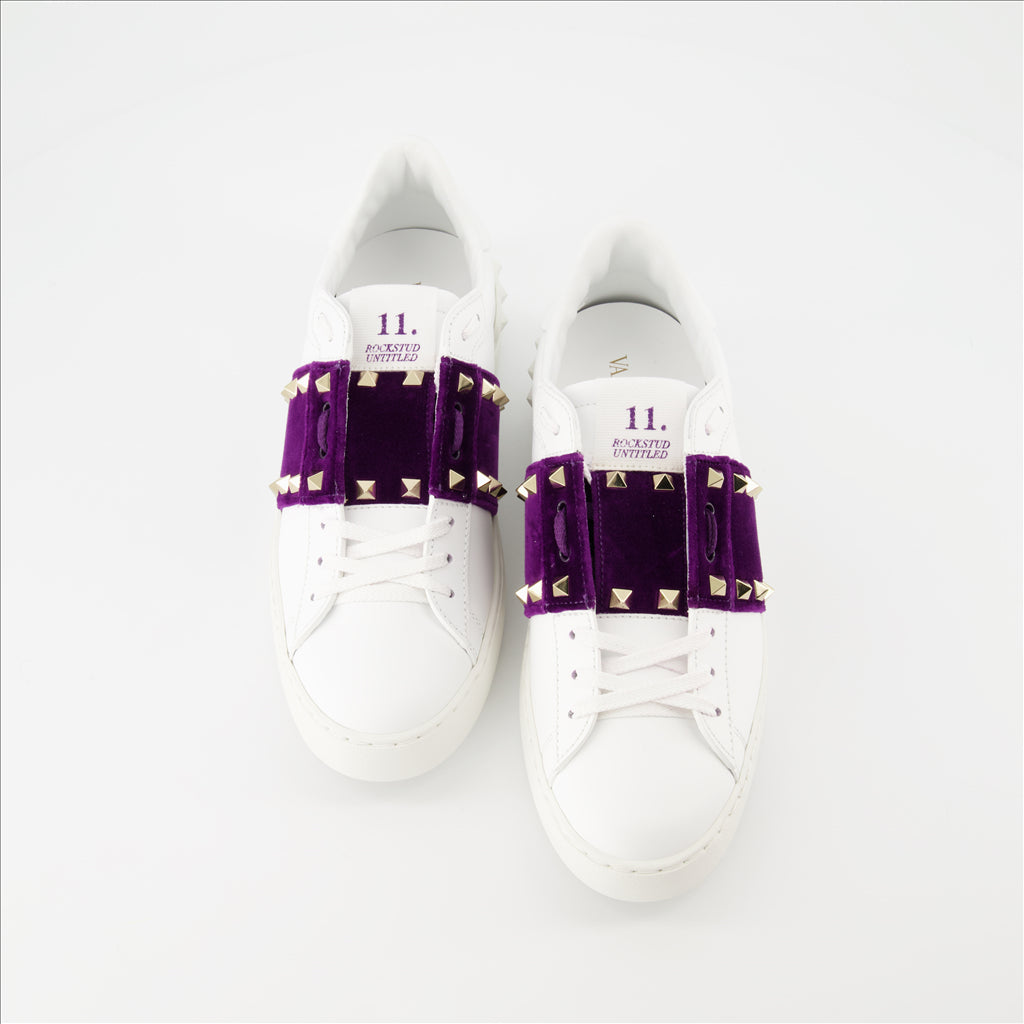 Baskets Baskets Open Rockstud Valentino Garavani Violet Femme