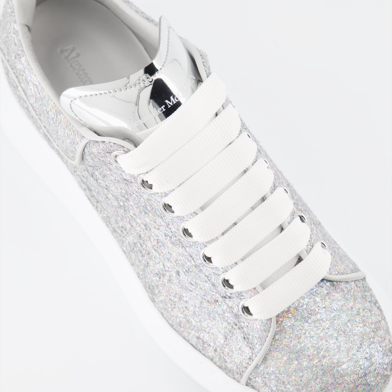 Tênis Baskets oversize Alexander McQueen Prata Femme