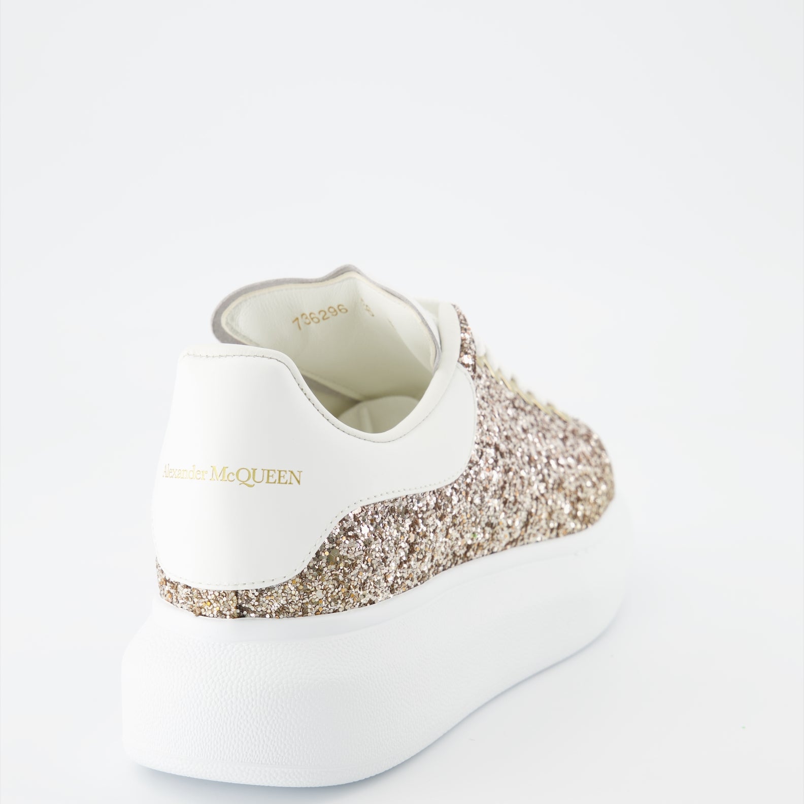 Tênis Baskets oversize Alexander McQueen Ouro Femme