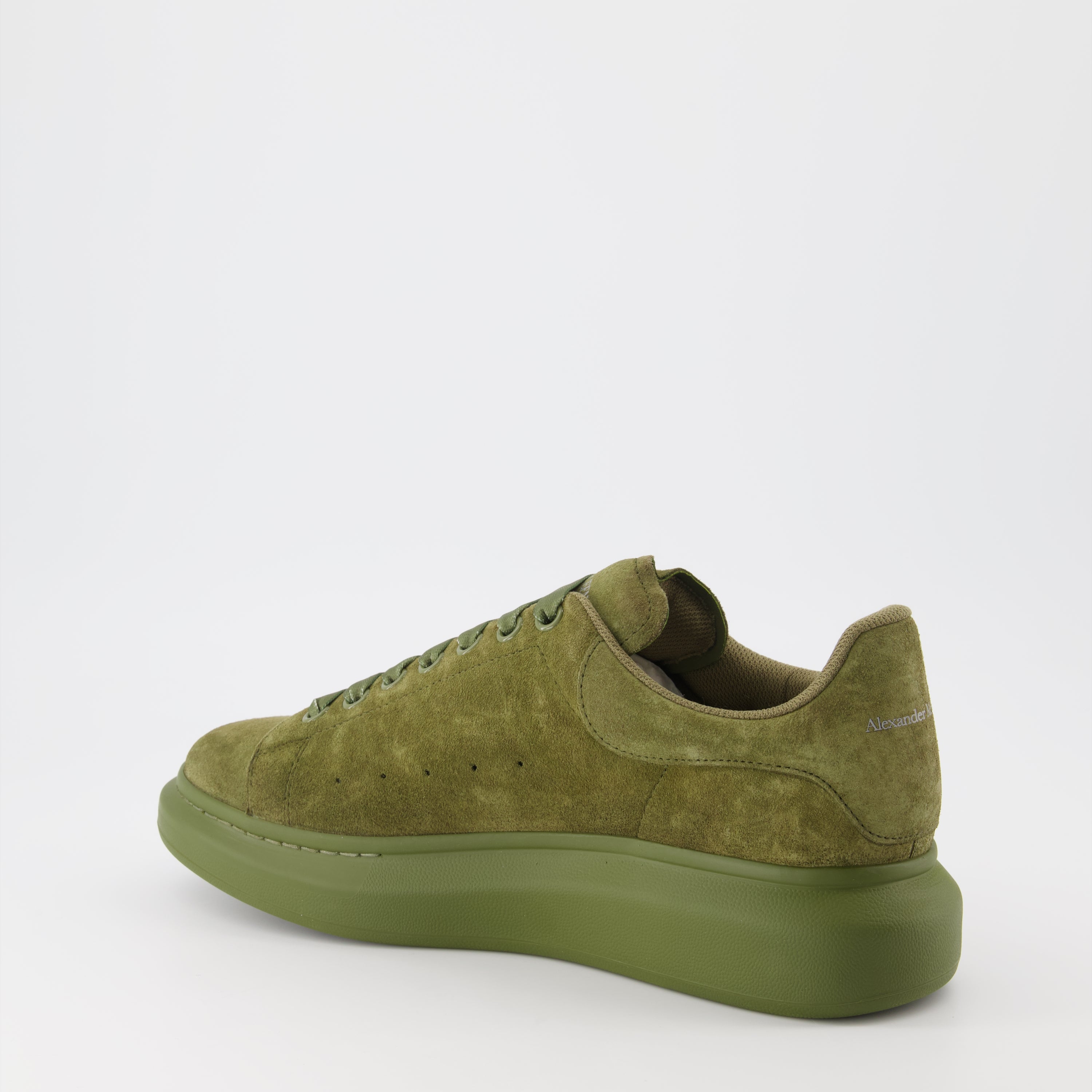 Baskets oversize en daim vert