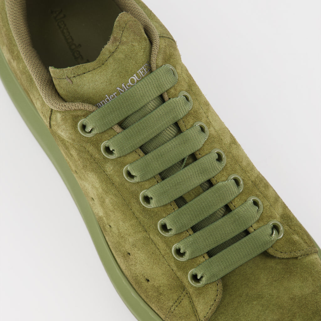 Baskets oversize en daim vert