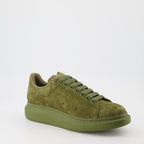 Baskets oversize en daim vert