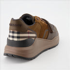 Tênis Baskets Ramsey Burberry Marrom Homme