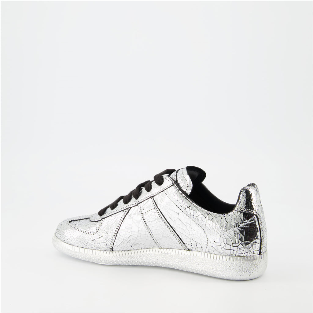 Sneaker Baskets Replica Maison Margiela Plata Femme
