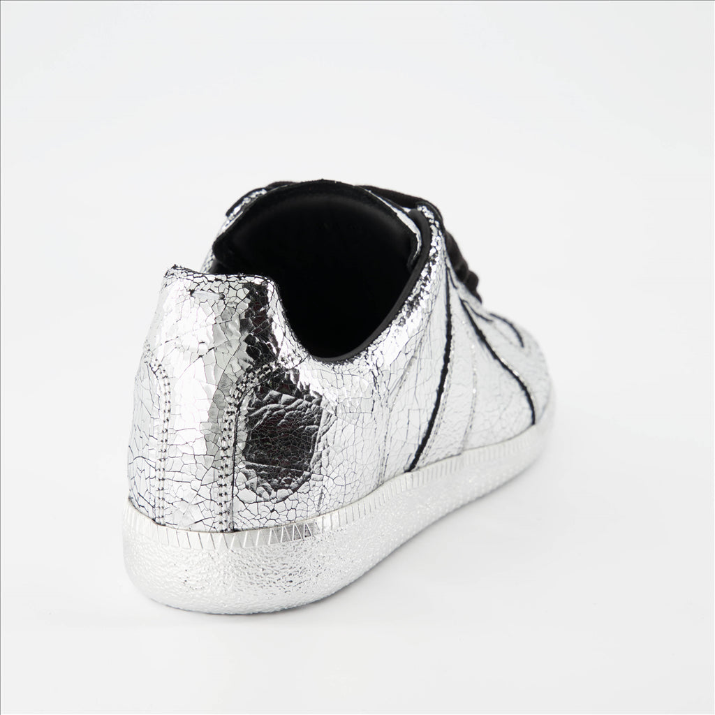 Sneaker Baskets Replica Maison Margiela Plata Femme