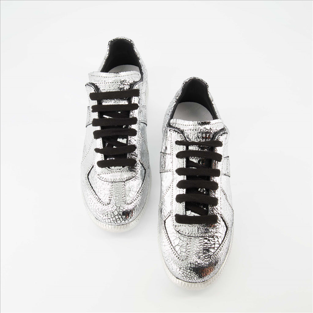 Sneaker Baskets Replica Maison Margiela Plata Femme