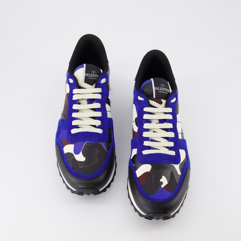 Baskets Baskets Rockrunner Valentino Garavani Bleu Homme