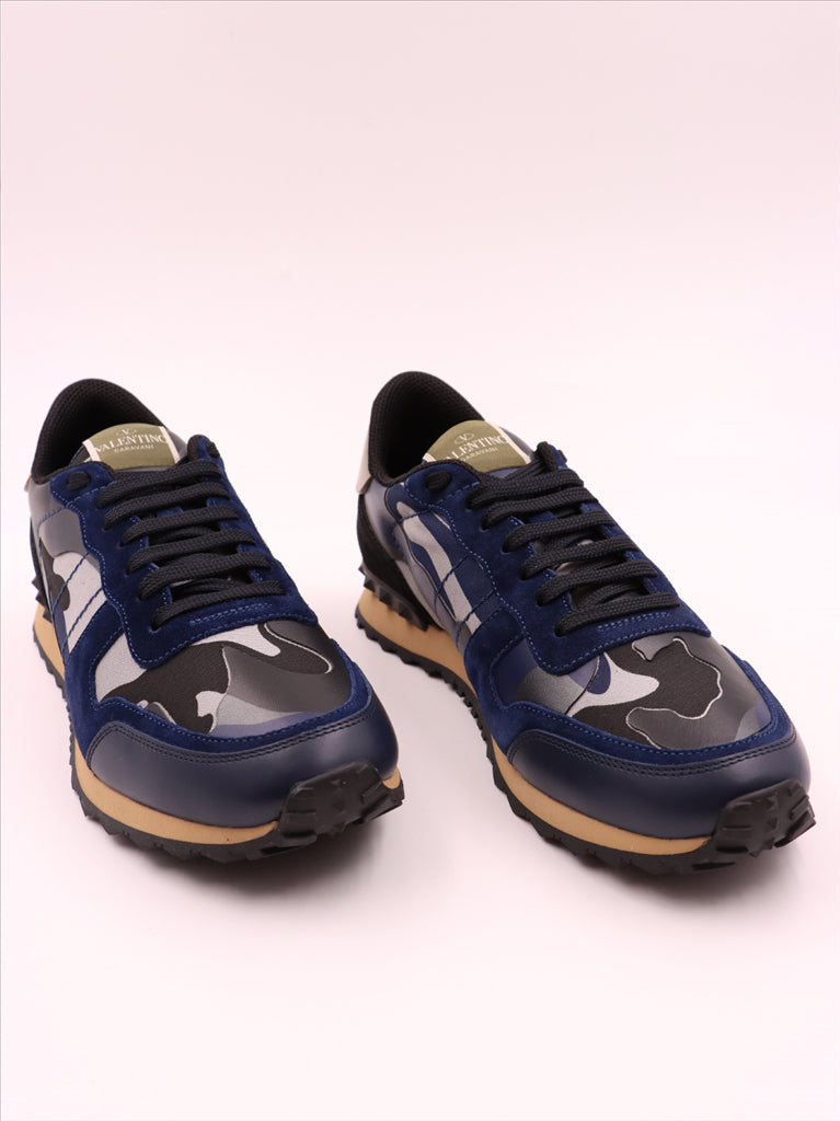 Chaussures de ville Baskets Rockrunner Valentino Garavani Bleu Homme