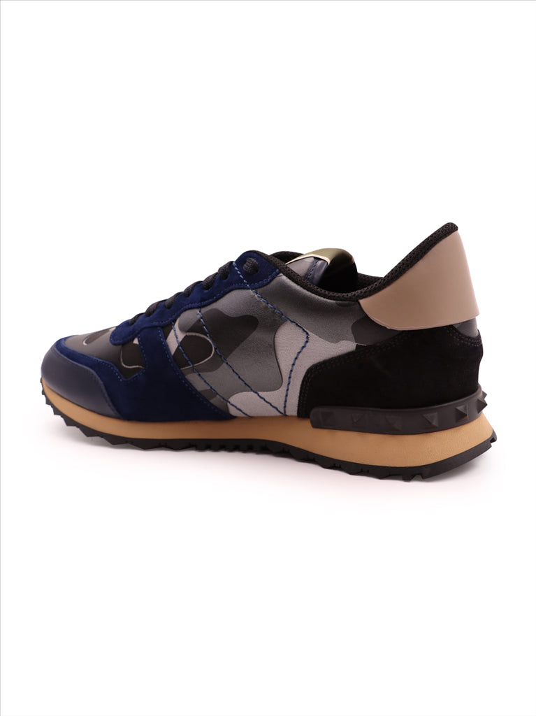 Chaussures de ville Baskets Rockrunner Valentino Garavani Bleu Homme