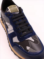 Chaussures de ville Baskets Rockrunner Valentino Garavani Bleu Homme