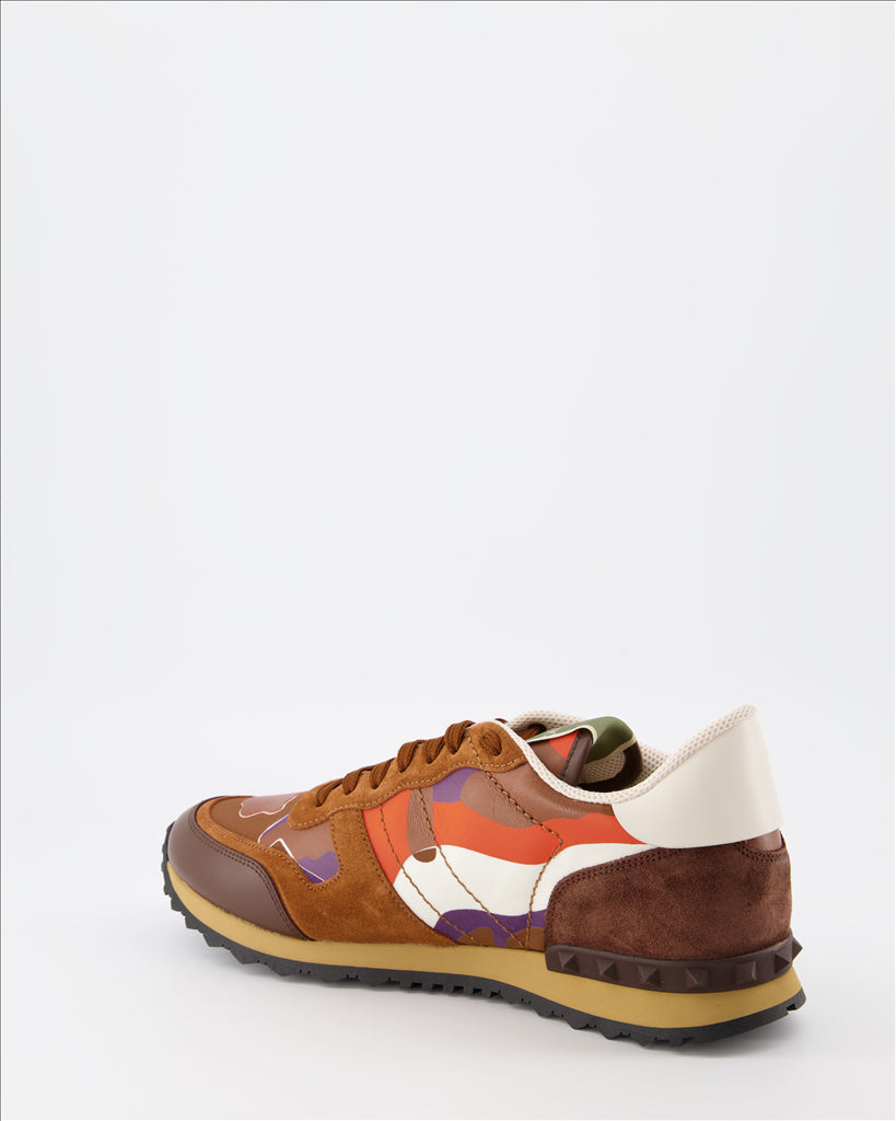 Tênis Baskets Rockrunner Valentino Garavani Marrom Homme