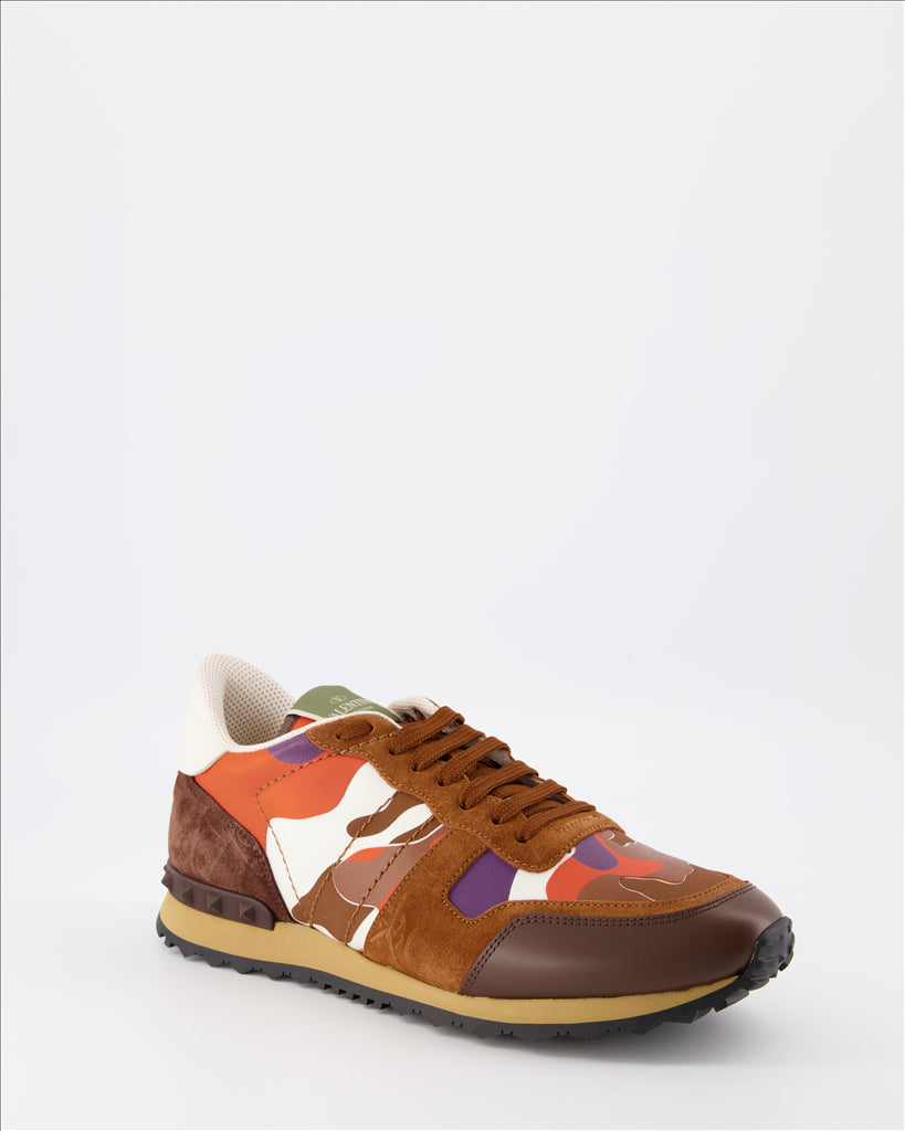 Tênis Baskets Rockrunner Valentino Garavani Marrom Homme