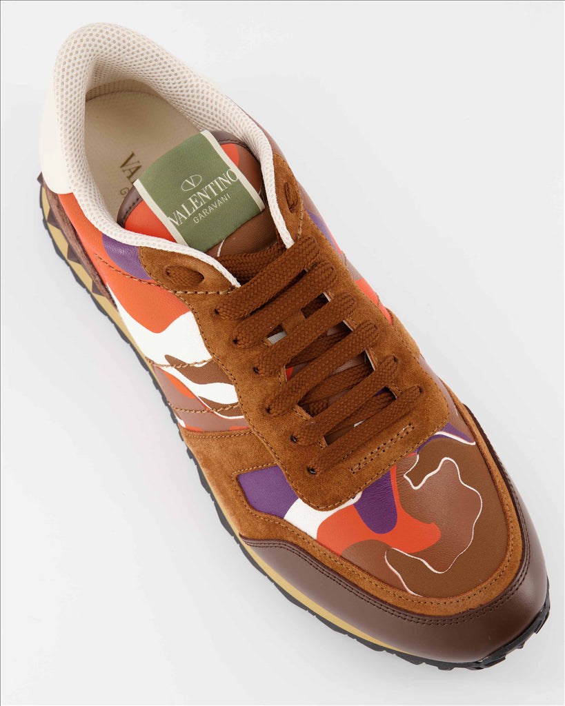 Tênis Baskets Rockrunner Valentino Garavani Marrom Homme