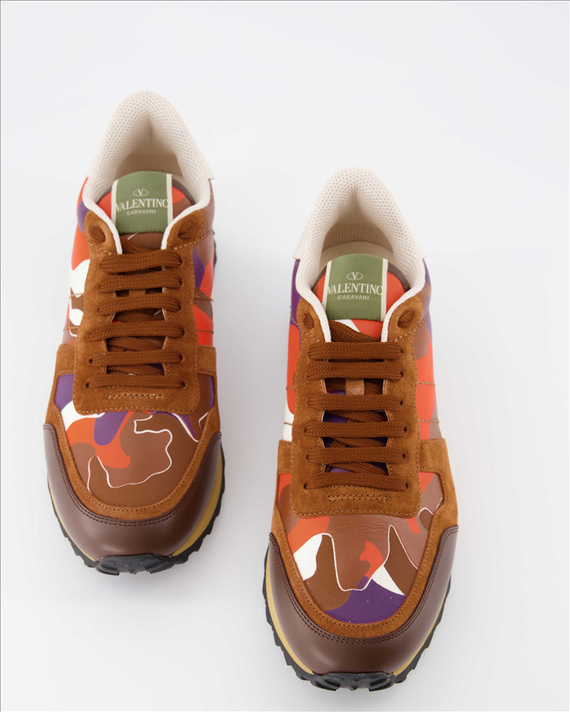 Tênis Baskets Rockrunner Valentino Garavani Marrom Homme