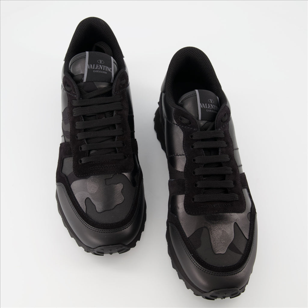 Tênis Baskets Rockrunner Valentino Garavani Preto Homme