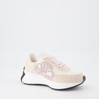 Sneakers Baskets Sprint Runner Alexander McQueen Beige Femme