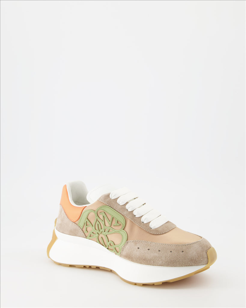 Sneaker Baskets Sprint Runner Alexander McQueen Beige Femme