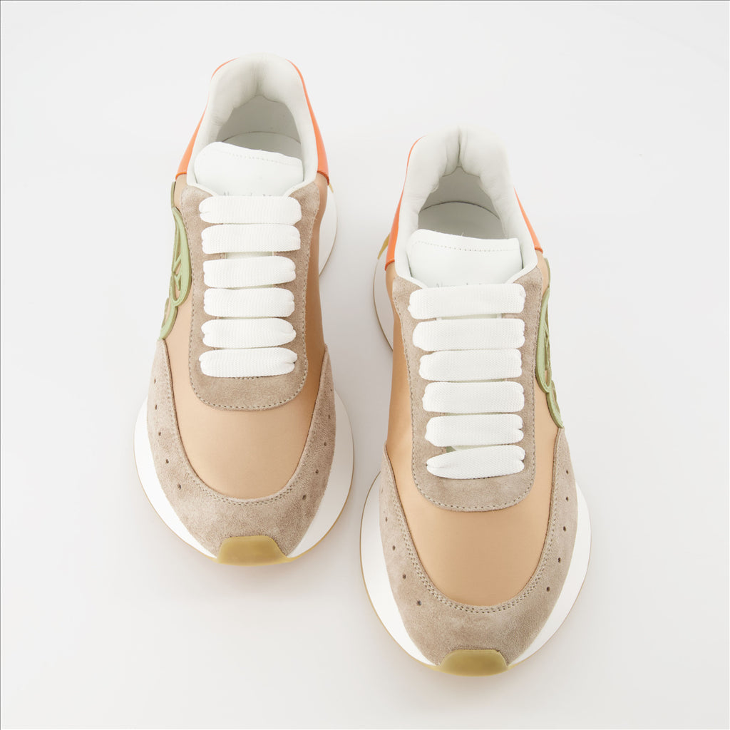 Sneaker Baskets Sprint Runner Alexander McQueen Beige Femme
