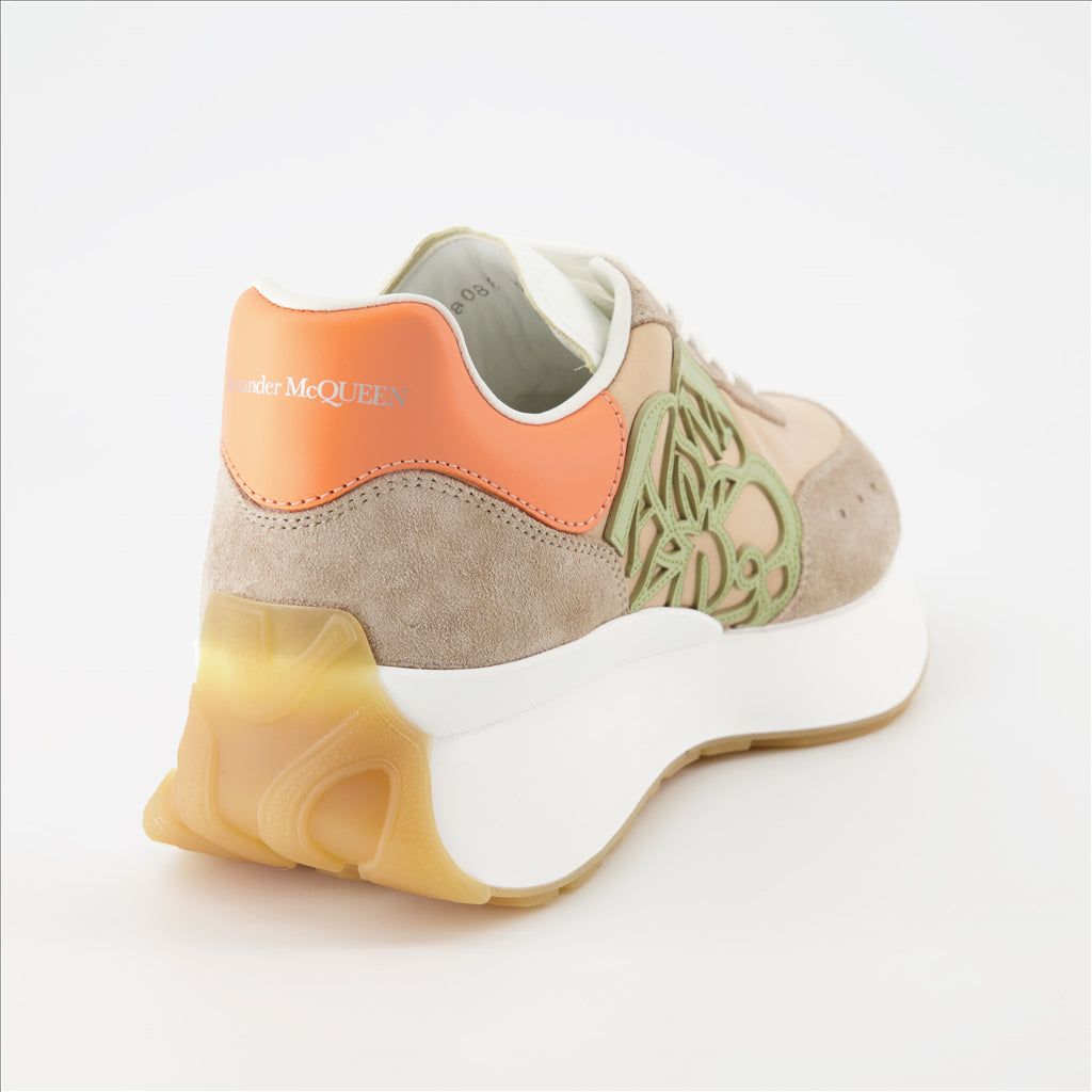 Sneaker Baskets Sprint Runner Alexander McQueen Beige Femme