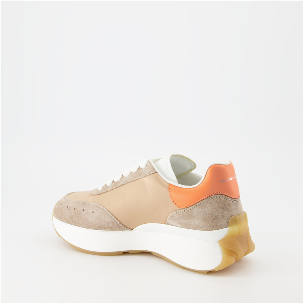 Sneaker Baskets Sprint Runner Alexander McQueen Beige Femme