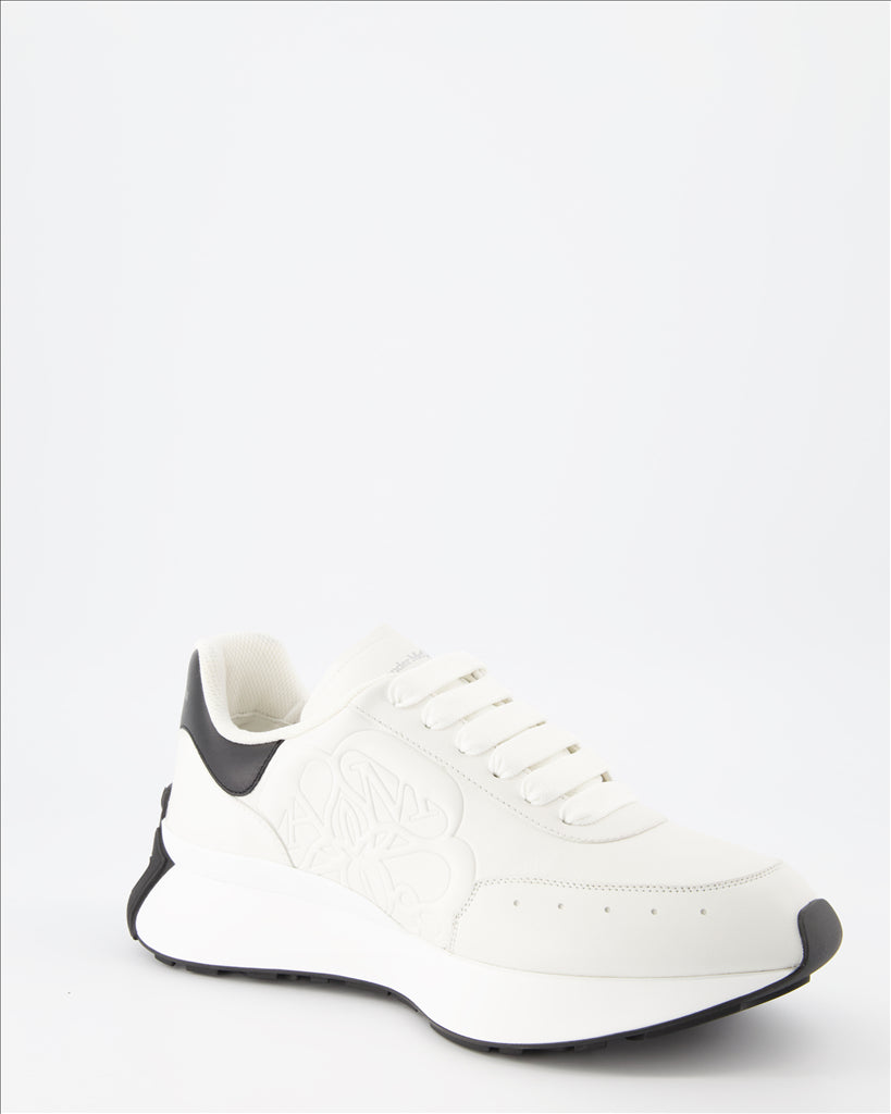 Sneakers Baskets Sprint Runner Alexander McQueen Bianco Homme